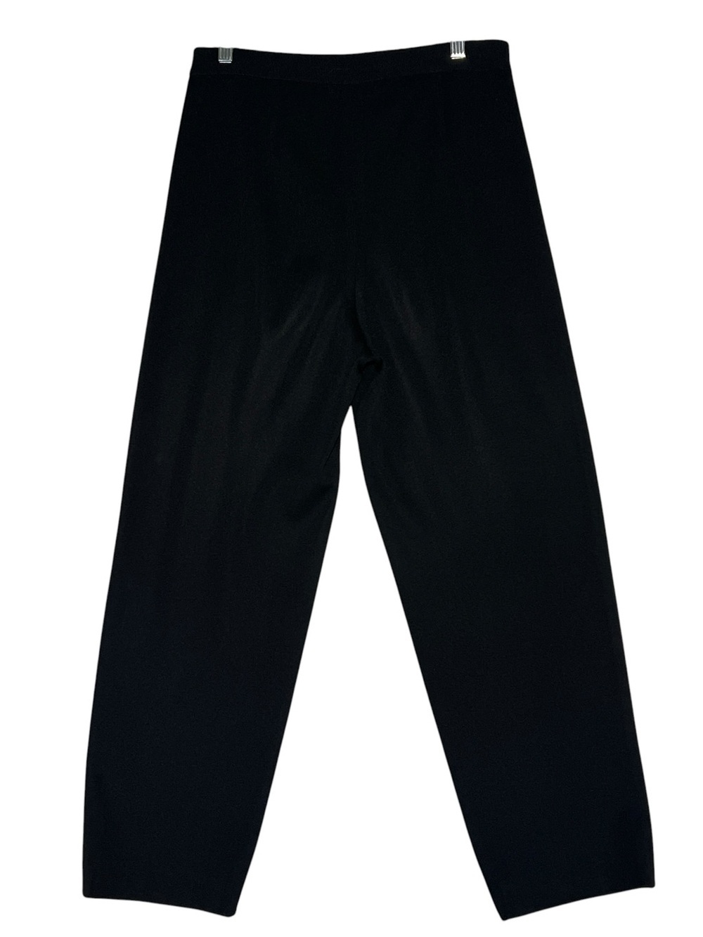 EXCLUSIVELY MISOOK Black Knit Stretch Elastic Waist Straight Leg Pants M - Picture 3 of 11